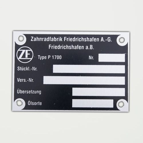 aluminiumschilder bedruckt schwarz freie felder